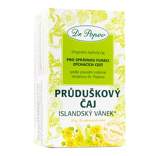 Průduškový čaj Islandský vánek®, porcovaný, 30 g Dr. Popov